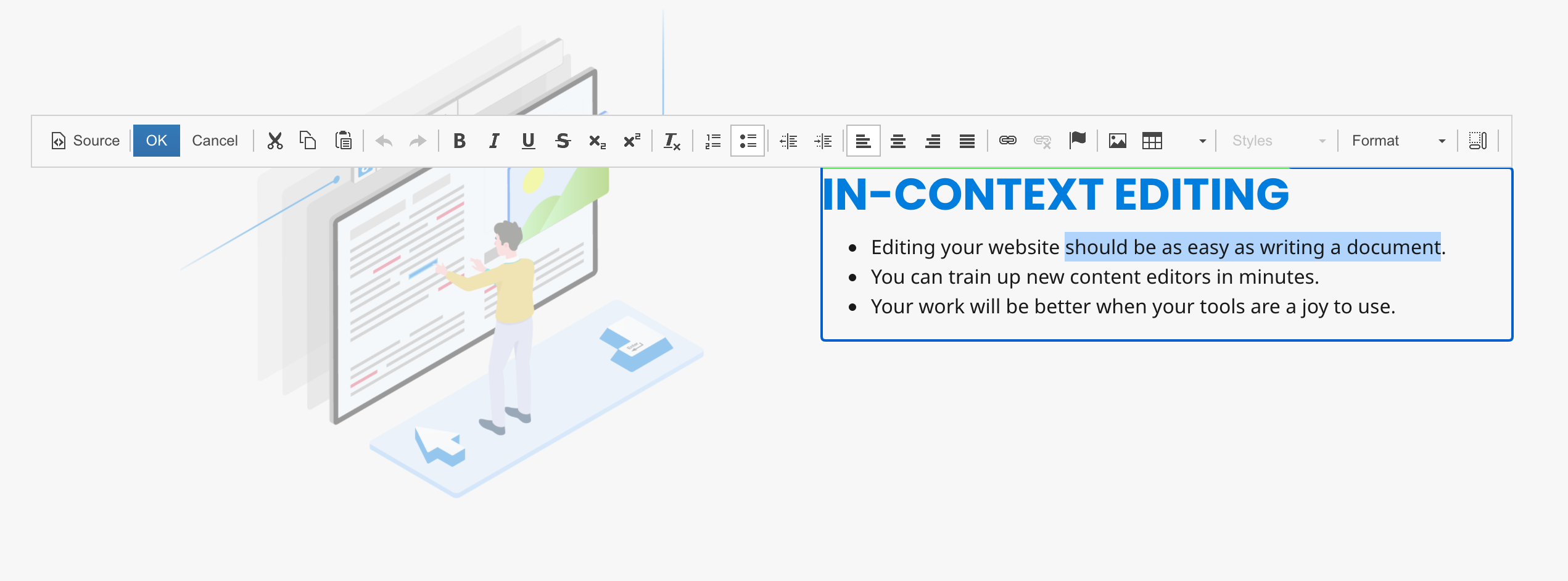 screenshot of Concrete CMS